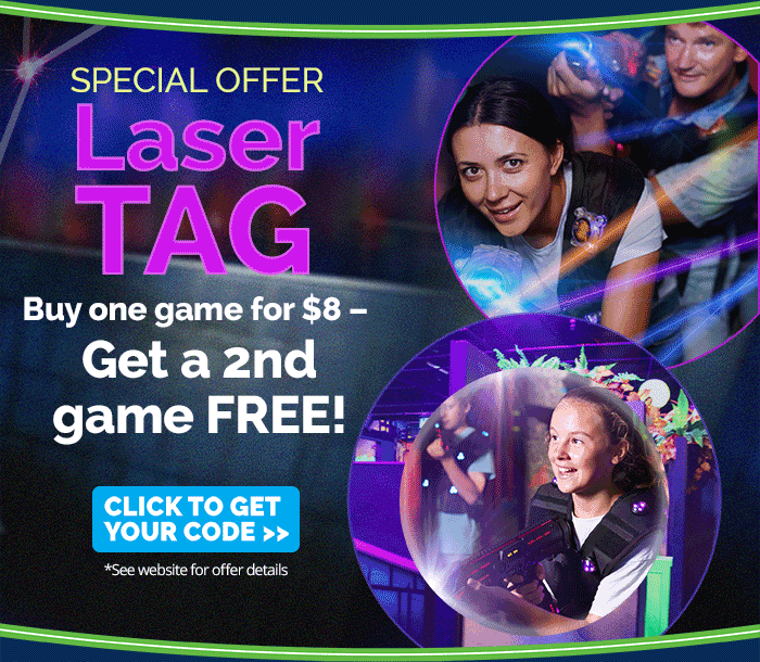 Special Offer | Laser Tag | Buy one game for $8 – Get a 2nd game FREE! | CLICK to get
your code >>